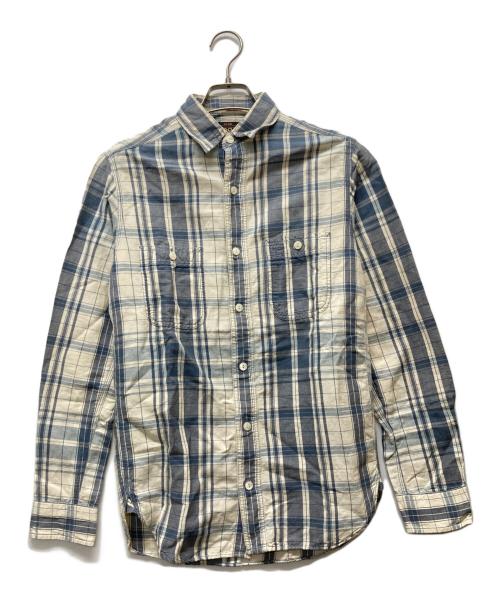 RRL（ダブルアールエル）RRL (ダブルアールエル) コットンチェックシャツ ブルー サイズ:XSの古着・服飾アイテム