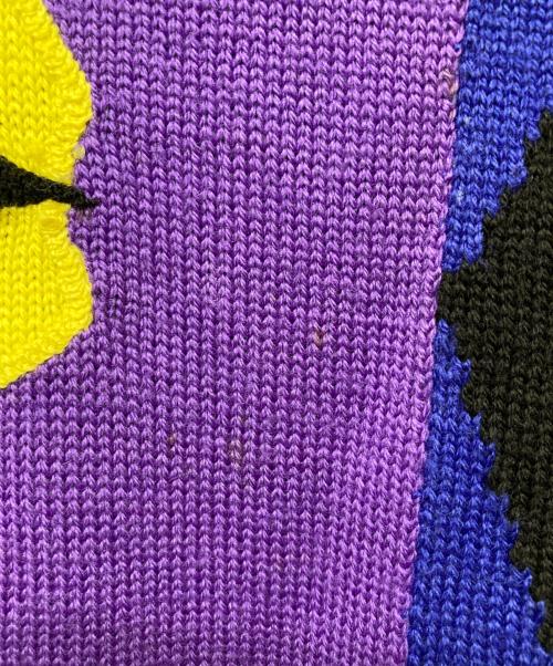 GIANNI VERSACE（ジャンニ・ヴェルサーチ）GIANNI VERSACE (ジャンニ・ヴェルサーチ) ヴィンテージ刺繍ニット/90’S パープル サイズ:表記なしの古着・服飾アイテム