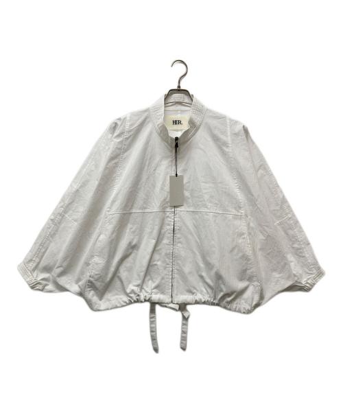 HER.（ハー）HER. (ハー) コットンドルマンブルゾン ホワイト サイズ:FREE 未使用品の古着・服飾アイテム