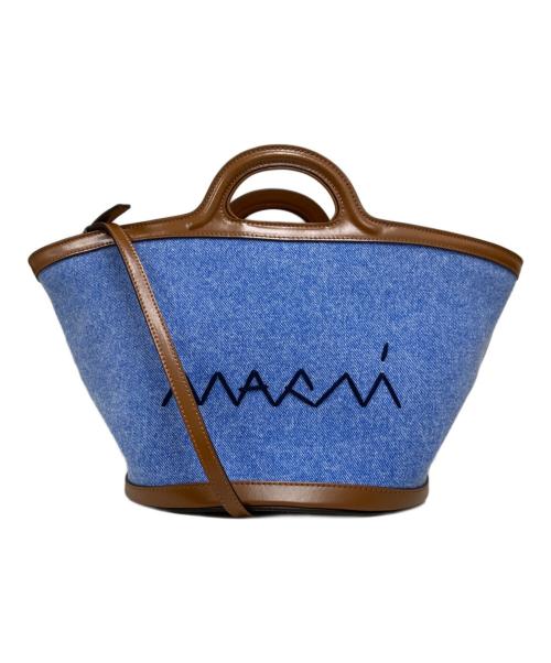 MARNI（マルニ）MARNI (マルニ) Denim Bucket Bag ブラウンブルー 未使用品の古着・服飾アイテム