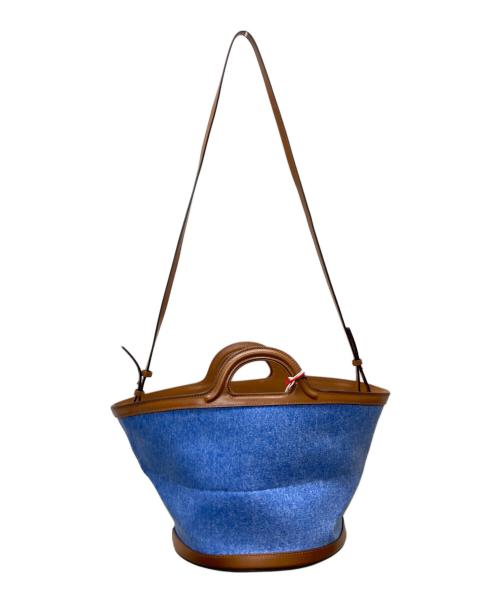MARNI（マルニ）MARNI (マルニ) Denim Bucket Bag ブラウンブルー 未使用品の古着・服飾アイテム