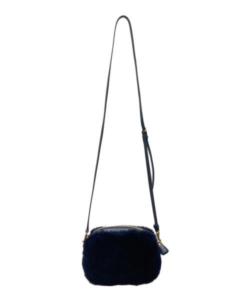ANYA HINDMARCH（アニヤ・ハインドマーチ）ANYA HINDMARCH (アニヤハインドマーチ) Cross Body Eyes in Shearling ネイビーの古着・服飾アイテム