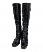 PRADA SPORTSプラダスポーツ）の古着「enamel heel long boots」｜ブラック