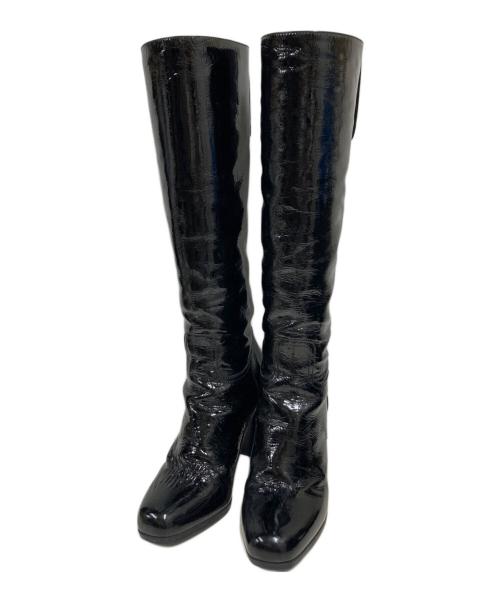 PRADA SPORTS（プラダスポーツ）PRADA SPORTS (プラダスポーツ) enamel heel long boots ブラック サイズ:39 1/2の古着・服飾アイテム