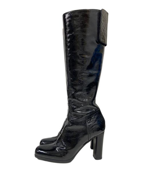 PRADA SPORTS（プラダスポーツ）PRADA SPORTS (プラダスポーツ) enamel heel long boots ブラック サイズ:39 1/2の古着・服飾アイテム