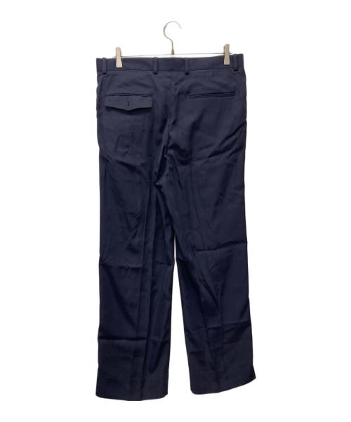 CABAN（キャバン）CABaN (キャバン) レーヨンシルクツイル 2タックワイドテーパードパンツ/25SS ネイビー サイズ:Lの古着・服飾アイテム