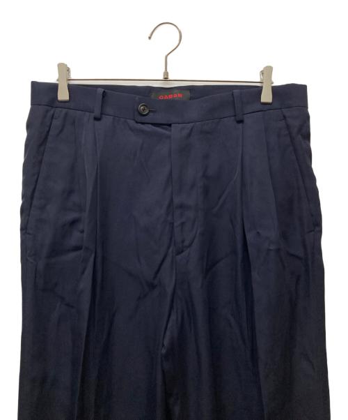 CABAN（キャバン）CABaN (キャバン) レーヨンシルクツイル 2タックワイドテーパードパンツ/25SS ネイビー サイズ:Lの古着・服飾アイテム