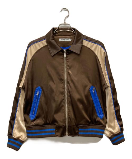 PARANOID（パラノイド）PARANOID (パラノイド) Satin Rib Jacket ブラウン サイズ:Mの古着・服飾アイテム