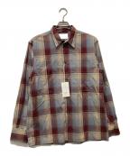 SUGARHILLシュガーヒル）の古着「OMBRE PLAID PANEL POCKET BLOUSE」｜レッド