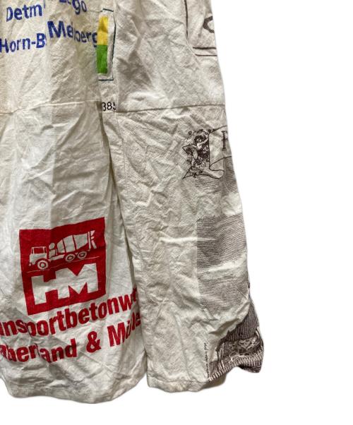 freada（フリーダ）freada (フリーダ) Vintageヨーロピアンエコバッグリメイクスカート ベージュ サイズ:ONEの古着・服飾アイテム