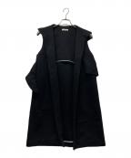 YORIヨリ）の古着「ポンティングロングジレ」｜ブラック