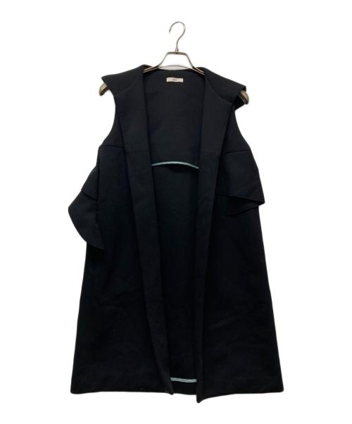 YORI（ヨリ）yori (ヨリ) ポンティングロングジレ ブラック サイズ:FREEの古着・服飾アイテム