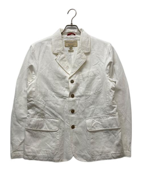 MANIFATTURA CECCARELLI（マニファッツュラ・チェッカレッリ）MANIFATTURA CECCARELLI (マニファッツュラ・チェッカレッリ) ワークジャケット ホワイト サイズ:40の古着・服飾アイテム