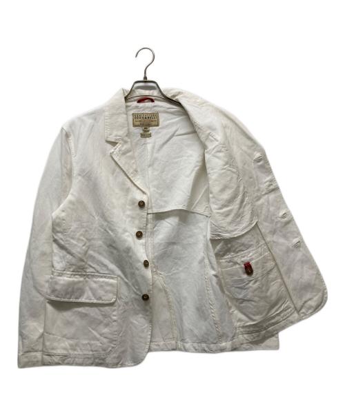 MANIFATTURA CECCARELLI（マニファッツュラ・チェッカレッリ）MANIFATTURA CECCARELLI (マニファッツュラ・チェッカレッリ) ワークジャケット ホワイト サイズ:40の古着・服飾アイテム