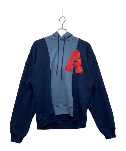 AMBUSH（アンブッシュ）AMBUSH (アンブッシュ) VARSITY HOODIE ネイビー×ブルー サイズ:Ｓの古着・服飾アイテム