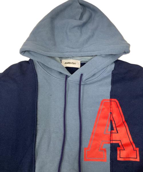AMBUSH（アンブッシュ）AMBUSH (アンブッシュ) VARSITY HOODIE ネイビー×ブルー サイズ:Ｓの古着・服飾アイテム