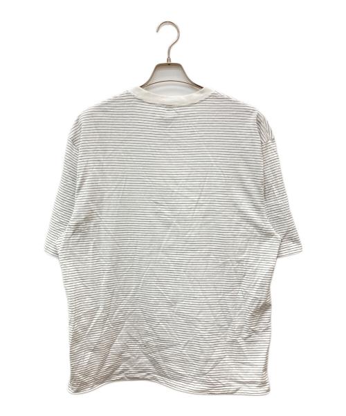 OPTSTUFF（オプトスタフ）OPTSTUFF (オプトスタフ) ボーダーTシャツ/OPT1007B ホワイト×ブラック サイズ:XLの古着・服飾アイテム