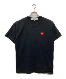 PLAY COMME des GARCONS（プレイコムデギャルソン）の古着「刺繍ロゴTシャツ」｜ブラック