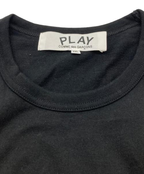 PLAY COMME des GARCONS（プレイコムデギャルソン）PLAY COMME des GARCONS (プレイコムデギャルソン) 刺繍ロゴTシャツ ブラック サイズ:ＸＸＬの古着・服飾アイテム