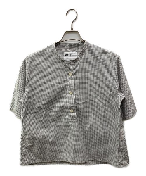 MHL（エムエイチエル）MHL (エムエイチエル) COTTON GRAPH CHECK シャツ グレー サイズ:Sの古着・服飾アイテム