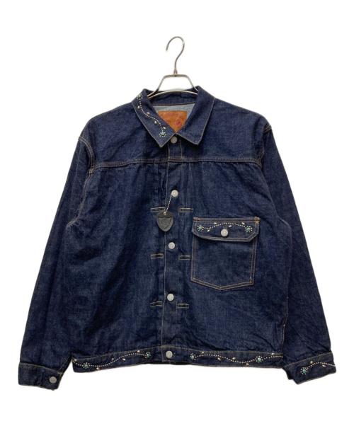 FULLCOUNT（フルカウント）FULLCOUNT (フルカウント) htc (エイチティーシー) Type 1 On Studs by Zip Stevenson HTC/2107 インディゴ サイズ:L42の古着・服飾アイテム