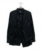 COMME des GARCONS HOMME PLUSコムデギャルソンオムプリュス）の古着「レイヤードデザインロングスリーブシャツ」｜ブラック