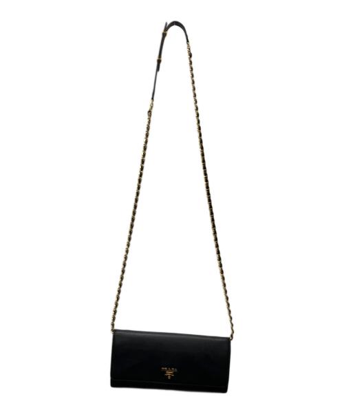 PRADA（プラダ）PRADA (プラダ) チェーンショルダーバッグ ブラックの古着・服飾アイテム