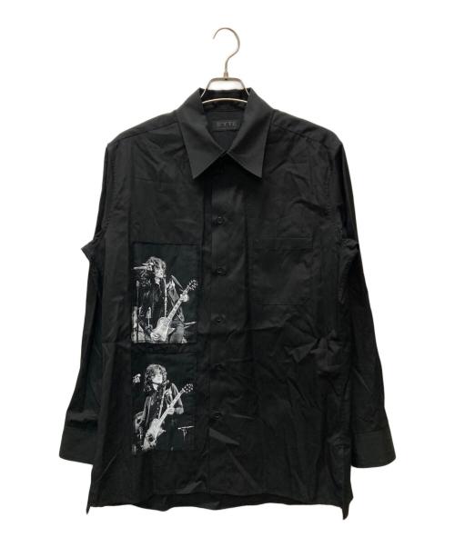 s'yte（サイト）s'yte (サイト) marquee club (マーキークラブ) 1968 100/2 Broad Omnibus Printed Patch Shirt ブラック サイズ:3 未使用品の古着・服飾アイテム