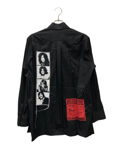 s'yte（サイト）s'yte (サイト) marquee club (マーキークラブ) 1968 100/2 Broad Omnibus Printed Patch Shirt ブラック サイズ:3 未使用品の古着・服飾アイテム