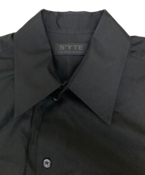 s'yte（サイト）s'yte (サイト) marquee club (マーキークラブ) 1968 100/2 Broad Omnibus Printed Patch Shirt ブラック サイズ:3 未使用品の古着・服飾アイテム