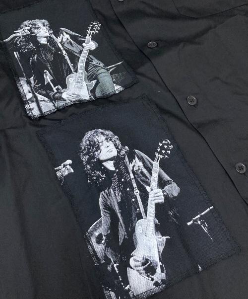 s'yte（サイト）s'yte (サイト) marquee club (マーキークラブ) 1968 100/2 Broad Omnibus Printed Patch Shirt ブラック サイズ:3 未使用品の古着・服飾アイテム