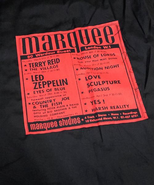 s'yte（サイト）s'yte (サイト) marquee club (マーキークラブ) 1968 100/2 Broad Omnibus Printed Patch Shirt ブラック サイズ:3 未使用品の古着・服飾アイテム