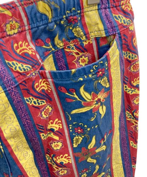 stussy（ステューシー）stussy (ステューシー) Fleur Stripe Beach Shorts レッド サイズ:Lの古着・服飾アイテム