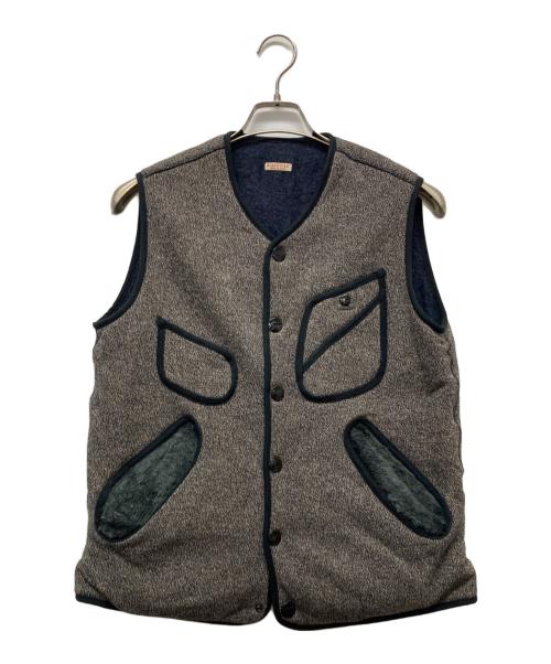 KAPITAL（キャピタル）KAPITAL (キャピタル) ハンティングベスト グレー サイズ:Lの古着・服飾アイテム