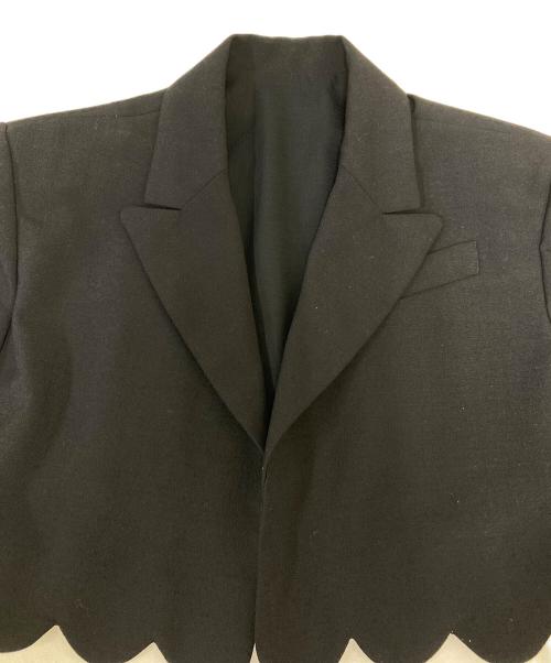 cygne（シーニュ）cygne (シーニュ) スカラップジャケット ブラック サイズ:０の古着・服飾アイテム