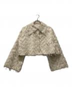 cygneシーニュ）の古着「ボンディングフリンジ ジャケット」｜ベージュ