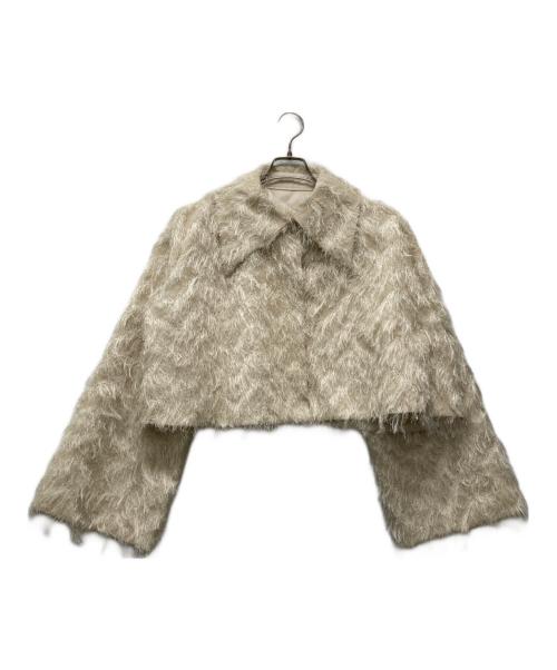 cygne（シーニュ）cygne (シーニュ) ボンディングフリンジ ジャケット ベージュ サイズ:１の古着・服飾アイテム