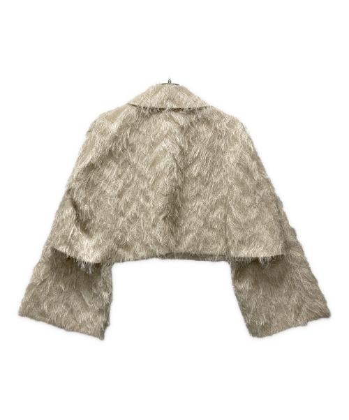 cygne（シーニュ）cygne (シーニュ) ボンディングフリンジ ジャケット ベージュ サイズ:１の古着・服飾アイテム
