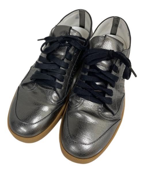 LOEWE（ロエベ）LOEWE (ロエベ) アナグラムレザースニーカー グレー サイズ:42の古着・服飾アイテム