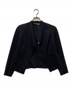 theory luxeセオリーリュクス）の古着「スキューバ素材 ウォッシャブル ノーカラージャケット」｜ブラック