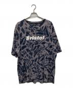 F.C.R.B.エフシーレアルブリストル）の古着「RELAX FIT TIEDYE AUTHNETIC LOGO TEE」｜グレー