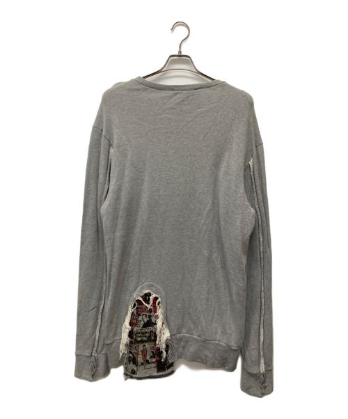 Maison MIHARA YASUHIRO（メゾン ミハラ ヤスヒロ）Maison MIHARA YASUHIRO (メゾン ミハラ ヤスヒロ) ダメージジャガード加工スウェット グレー サイズ:50の古着・服飾アイテム