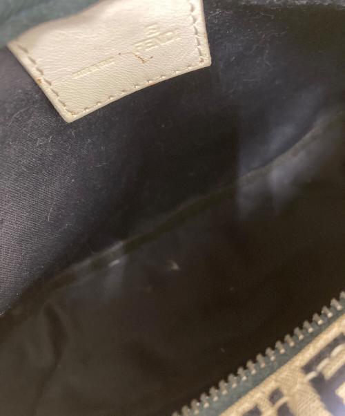 FENDI（フェンディ）FENDI (フェンディ) ズッキーノ柄ハンドバッグ ホワイト×ネイビーの古着・服飾アイテム