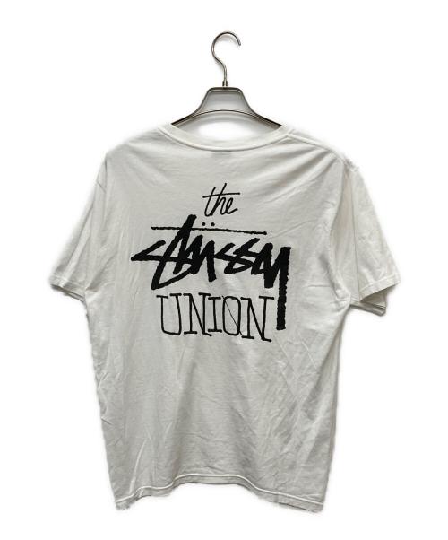 stussy（ステューシー）stussy (ステューシー) UNION (ユニオン) 20th anniversary tee ホワイト サイズ:Ｍの古着・服飾アイテム