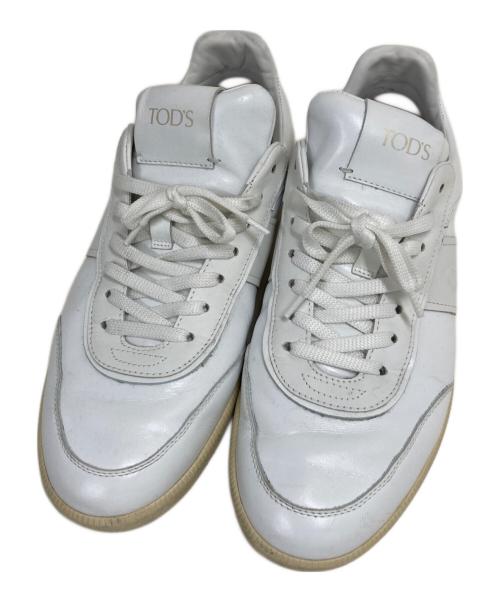 TOD'S（トッズ）TOD'S (トッズ) レザーローカットスニーカー ホワイト サイズ:27.5cmの古着・服飾アイテム