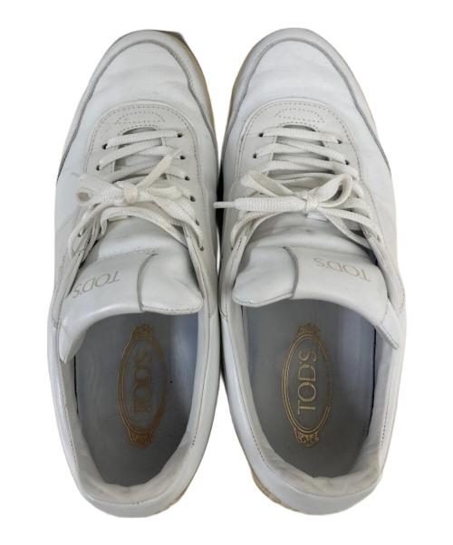 TOD'S（トッズ）TOD'S (トッズ) レザーローカットスニーカー ホワイト サイズ:27.5cmの古着・服飾アイテム
