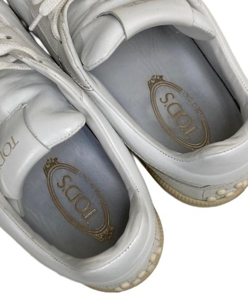 TOD'S（トッズ）TOD'S (トッズ) レザーローカットスニーカー ホワイト サイズ:27.5cmの古着・服飾アイテム