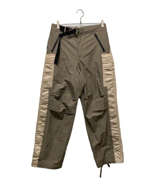 sacai（サカイ）sacai (サカイ) Nylon Twill Mix Pants オリーブ サイズ:1の古着・服飾アイテム
