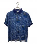 ETROエトロ）の古着「総柄ポロシャツ」｜ネイビー