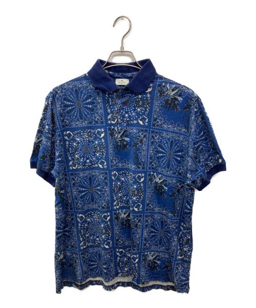 ETRO（エトロ）ETRO (エトロ) 総柄ポロシャツ ネイビー サイズ:XXLの古着・服飾アイテム